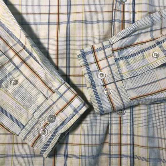 MARLBORO CLASSICS Shirt Mens Large Yellow Plaid Button Down Long Sleeve - Picture 6 of 12